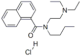 N-butyl-N-[2-(diethylamino)ethyl]naphthalene-1-carboxamide monohydrochloride Struktur