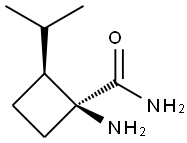 Cyclobutanecarboxamide, 1-amino-2-(1-methylethyl)-, (1S,2S)- (9CI) Struktur