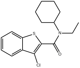 Benzo[b]thiophene-2-carboxamide, 3-chloro-N-cyclohexyl-N-ethyl- (9CI) Struktur