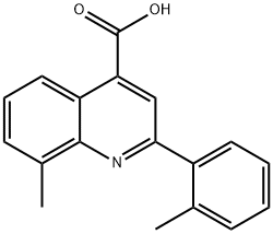 8-METHYL-2-(2-METHYLPHENYL)QUINOLINE-4-CARBOXYLICACID Struktur