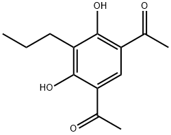 1-(5-ACETYL-2,4-DIHYDROXY-3-PROPYLPHENYL)ETHAN-1-ONE Struktur