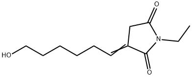 2,5-Pyrrolidinedione, 1-ethyl-3-(6-hydroxyhexylidene)- (9CI) Struktur