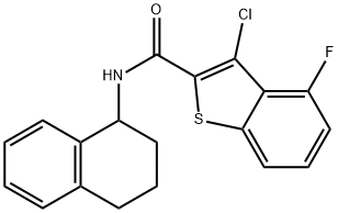 Benzo[b]thiophene-2-carboxamide, 3-chloro-4-fluoro-N-(1,2,3,4-tetrahydro-1-naphthalenyl)- (9CI) Struktur