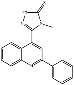 4-METHYL-5-(2-PHENYLQUINOLIN-4-YL)-4H-1,2,4-TRIAZOLE-3-THIOL Struktur