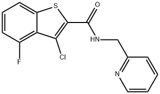 Benzo[b]thiophene-2-carboxamide, 3-chloro-4-fluoro-N-(2-pyridinylmethyl)- (9CI) Struktur