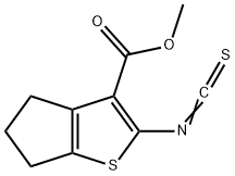 4H-Cyclopenta[b]thiophene-3-carboxylicacid,5,6-dihydro-2-isothiocyanato-,methylester(9CI) Struktur