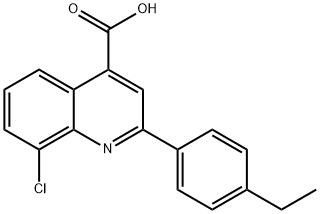 8-CHLORO-2-(4-ETHYLPHENYL)QUINOLINE-4-CARBOXYLICACID Struktur