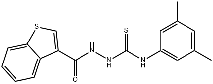 Benzo[b]thiophene-3-carboxylic acid, 2-[[(3,5-dimethylphenyl)amino]thioxomethyl]hydrazide (9CI) Struktur