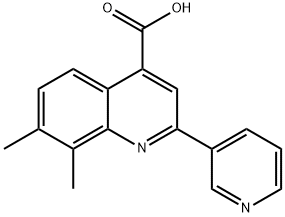 7,8-DIMETHYL-2-PYRIDIN-3-YLQUINOLINE-4-CARBOXYLICACID Struktur