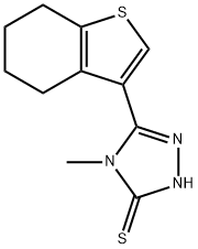 4-METHYL-5-(4,5,6,7-TETRAHYDRO-1-BENZOTHIEN-3-YL)-4H-1,2,4-TRIAZOLE-3-THIOL Struktur