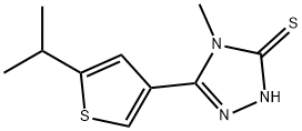 5-(5-ISOPROPYLTHIEN-3-YL)-4-METHYL-4H-1,2,4-TRIAZOLE-3-THIOL Struktur