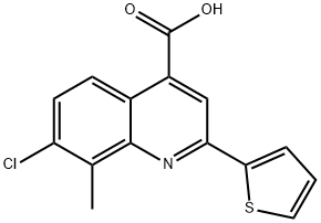 7-CHLORO-8-METHYL-2-THIEN-2-YLQUINOLINE-4-CARBOXYLIC ACID Struktur