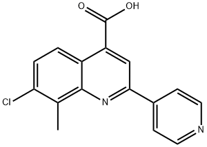 7-CHLORO-8-METHYL-2-PYRIDIN-4-YLQUINOLINE-4-CARBOXYLIC ACID Struktur