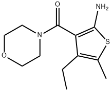 4-ethyl-5-methyl-3-(morpholin-4-ylcarbonyl)thiophen-2-amine(SALTDATA: FREE) Struktur