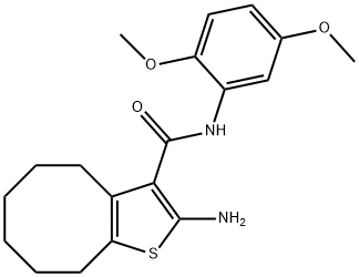 2-AMINO-N-(2,5-DIMETHOXYPHENYL)-4,5,6,7,8,9-HEXAHYDROCYCLOOCTA[B]THIOPHENE-3-CARBOXAMIDE Struktur