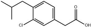 3-Chloro-4-isobutylphenylacetic acid Struktur