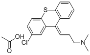 3-(2-Chloro-9H-thioxanthen-9-ylidene)-N,N-dimethyl-1-propanamine acetate Struktur