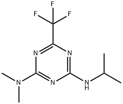 6-(Trifluoromethyl)-N'-isopropyl-N,N-dimethyl-1,3,5-triazine-2,4-diamine Struktur