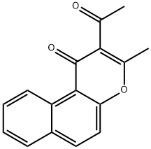 2-Acetyl-3-methyl-1H-naphtho[2,1-b]pyran-1-one Struktur