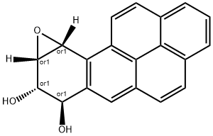 +-7R,8T-DIHYDROXY-9T,-10T-EPOXY-7,8,9,10-TETRAHYDROBENZO(A. Struktur