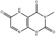 2,4,6(3H)-Pteridinetrione,  1,5-dihydro-3-methyl- Struktur