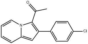 1-[2-(4-CHLORO-PHENYL)-INDOLIZIN-3-YL]-ETHANONE Struktur