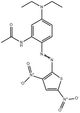 N-[5-(diethylamino)-2-[(3,5-dinitro-2-thienyl)azo]phenyl]acetamide Struktur