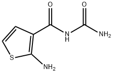 2-アミノ-N-(アミノカルボニル)チオフェン-3-カルボキサミド 化學(xué)構(gòu)造式
