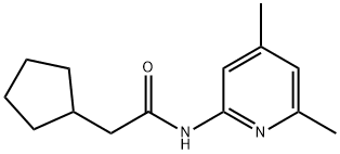 Cyclopentaneacetamide, N-(4,6-dimethyl-2-pyridinyl)- (9CI) Struktur