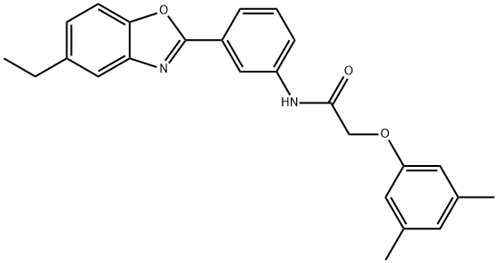 Acetamide, 2-(3,5-dimethylphenoxy)-N-[3-(5-ethyl-2-benzoxazolyl)phenyl]- (9CI) Struktur