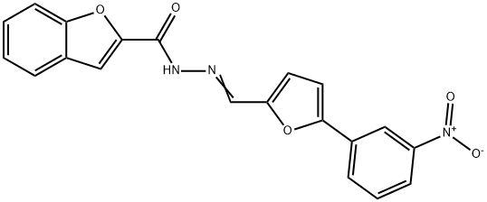 2-Benzofurancarboxylicacid,[[5-(3-nitrophenyl)-2-furanyl]methylene]hydrazide(9CI) Struktur