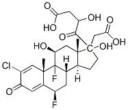 2-chloro-6beta,9-difluoro-11beta,17,21-trihydroxypregna-1,4-diene-3,20-dione 17,21-di(acetate) Struktur