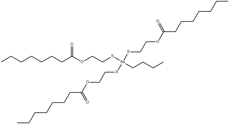 (butylstannylidyne)tris(thioethylene) trioctanoate Struktur