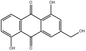 1,5-Dihydroxy-3-hydroxymethyl-9,10-anthraquinone Struktur