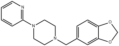 1-(3,4-Methylenedioxybenzyl)-4-(2-pyridyl)piperazine Struktur