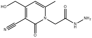 1(2H)-Pyridineaceticacid,3-cyano-4-(hydroxymethyl)-6-methyl-2-oxo-,hydrazide(9CI) Struktur