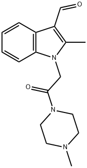 Piperazine, 1-[(3-formyl-2-methyl-1H-indol-1-yl)acetyl]-4-methyl- (9CI) Struktur