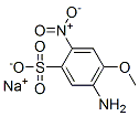 sodium 5-amino-4-methoxy-2-nitrobenzenesulphonate Struktur