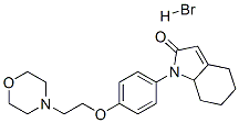 1,4,5,6,7,7a-hexahydro-1-[4-(2-morpholinoethoxy)phenyl]-2H-indol-2-one monohydrobromide Struktur