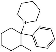 1-(1-phenyl-2-methylcyclohexyl)piperidine Struktur