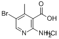 2-AMINO-5-BROMO-4-METHYL NICOTINIC ACID HCL Struktur