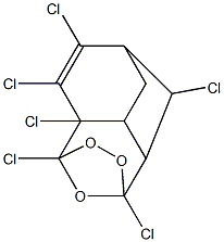 1,4,8,9,9a,10-Hexachloro-4,5,5a,6,7,9a-hexahydro-1,4-epoxy-5,7-methano-1H-2,3-benzodioxepin Struktur