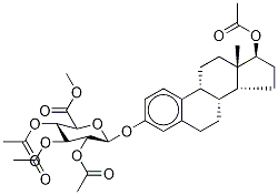 17β-Acetyl-estradiol 3-(Tri-O-acetyl-β-D-glucuronic Acid Methyl Ester) Struktur