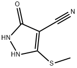 1H-Pyrazole-4-carbonitrile,  2,3-dihydro-5-(methylthio)-3-oxo- Struktur