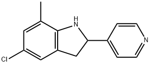 1H-Indole,5-chloro-2,3-dihydro-7-methyl-2-(4-pyridinyl)-(9CI) Struktur