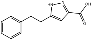 1H-Pyrazole-3-carboxylic acid, 5-(2-phenylethyl)- Struktur