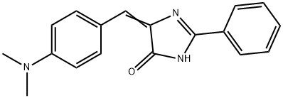 5-[1-(4-DIMETHYLAMINO-PHENYL)-METH-(E)-YLIDENE]-2-PHENYL-3,5-DIHYDRO-IMIDAZOL-4-ONE Struktur