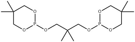 2,2'-[(2,2-dimethylpropane-1,3-diyl)bis(oxy)]bis[5,5-dimethyl-1,3,2-dioxaphosphorinane] Struktur