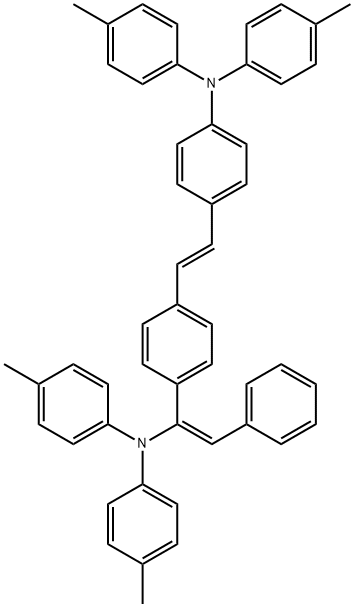 4-(Di-p-tolylamino)-4'-[(di-p-tolylamino) styryl]stilbene Struktur