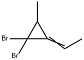 1,1-Dibromo-2-ethylidene-3-methylcyclopropane Struktur